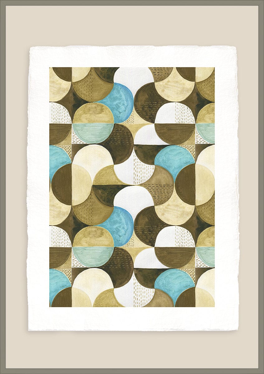 Luksus plakat med grøn ramme - Narrative I - Artist Paper - Incado