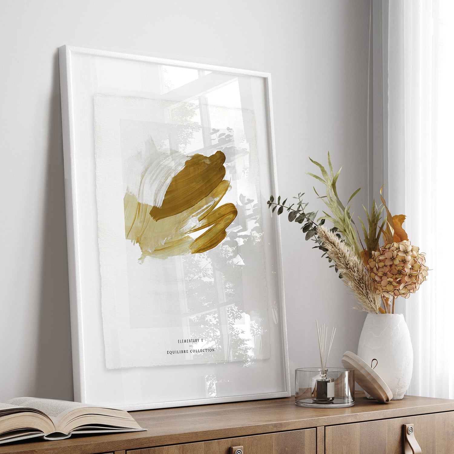 Luksus plakat med blå ramme - Elementary V - Artist Paper - Incado