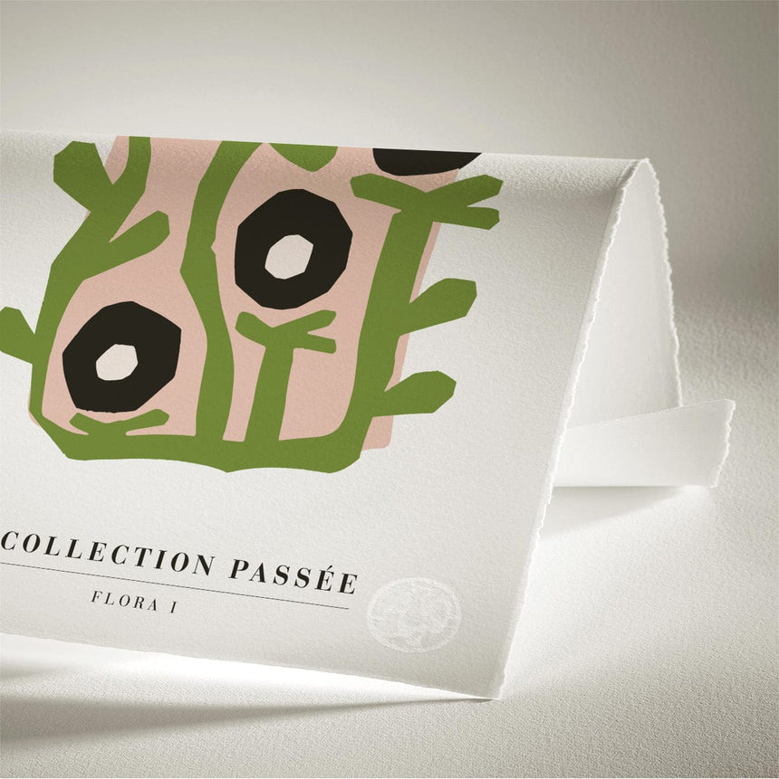 Luksus plakat med lyserød ramme - Flora I - Artist Paper - Incado