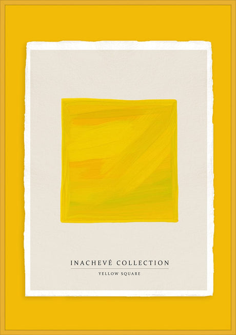 Luksus plakat med gul ramme - Yellow Square - Artist Paper - Incado