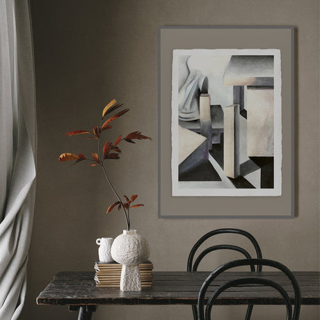 Luksus plakat med grå ramme - Grey Construction - Artist Paper - Incado
