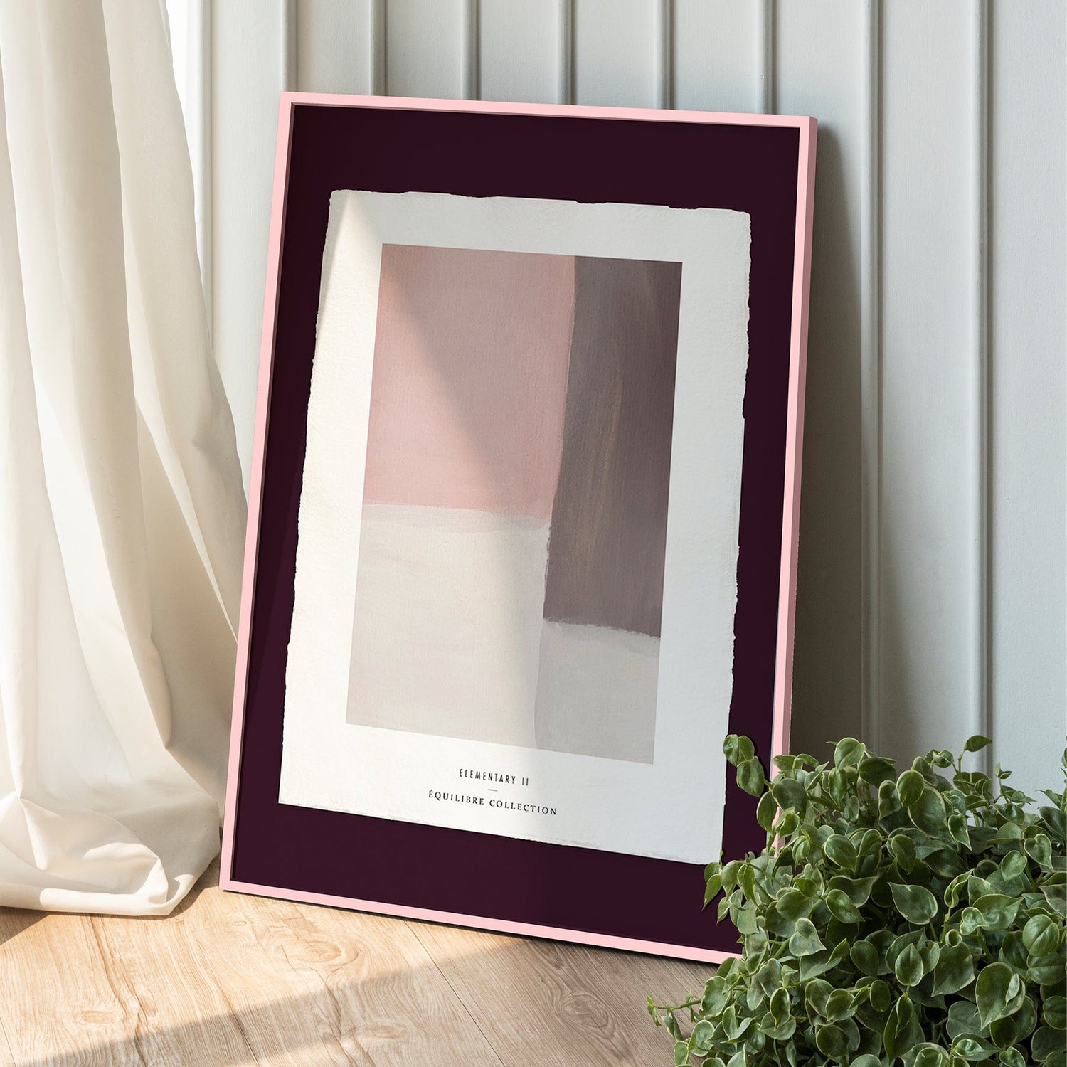 Luksus plakat med lyserød ramme - Elementary II - Artist Paper - Incado