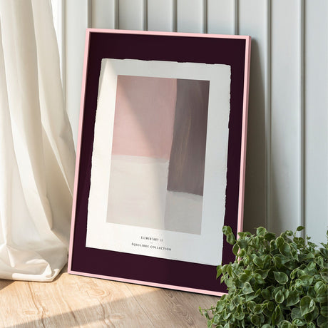 Luksus plakat med lyserød ramme - Elementary II - Artist Paper - Incado