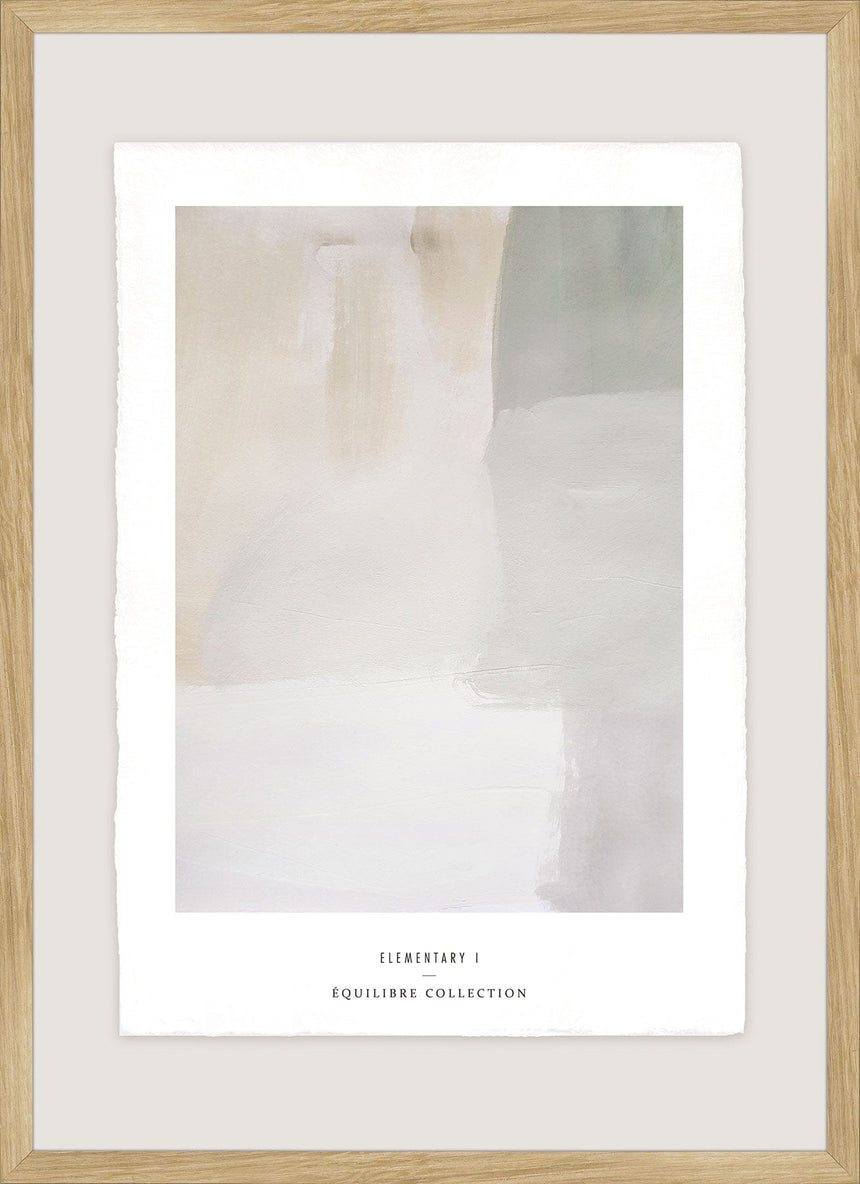 Luksus plakat med egetræsramme - Elementary I Oak - Artist Paper - Incado