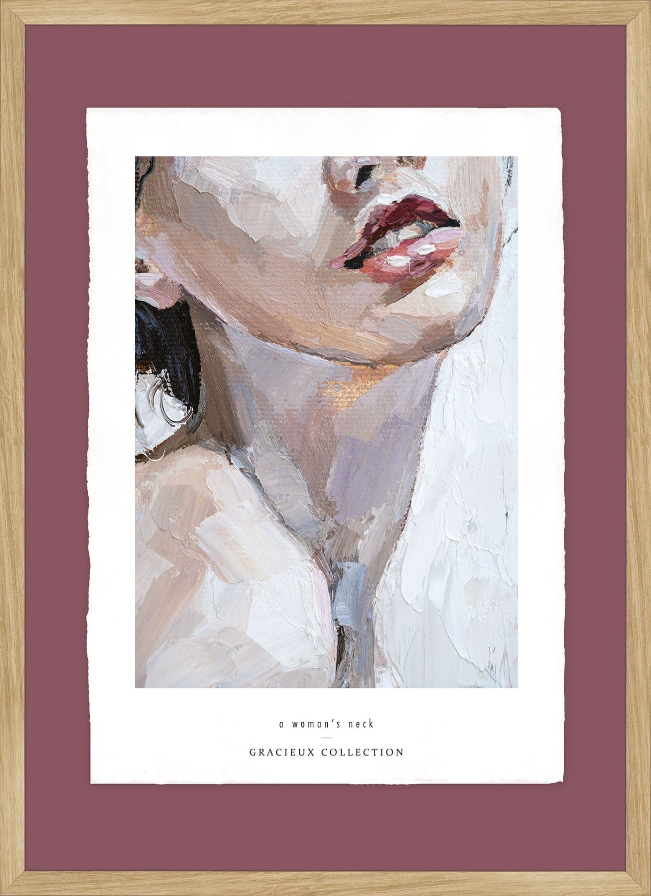 Luksus plakat med egetræsramme - A Woman's Neck Oak - Artist Paper - Incado