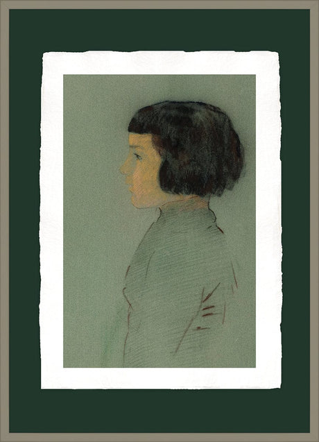 Luksus plakat med grøn ramme - Concentrating - Artist Paper - Incado