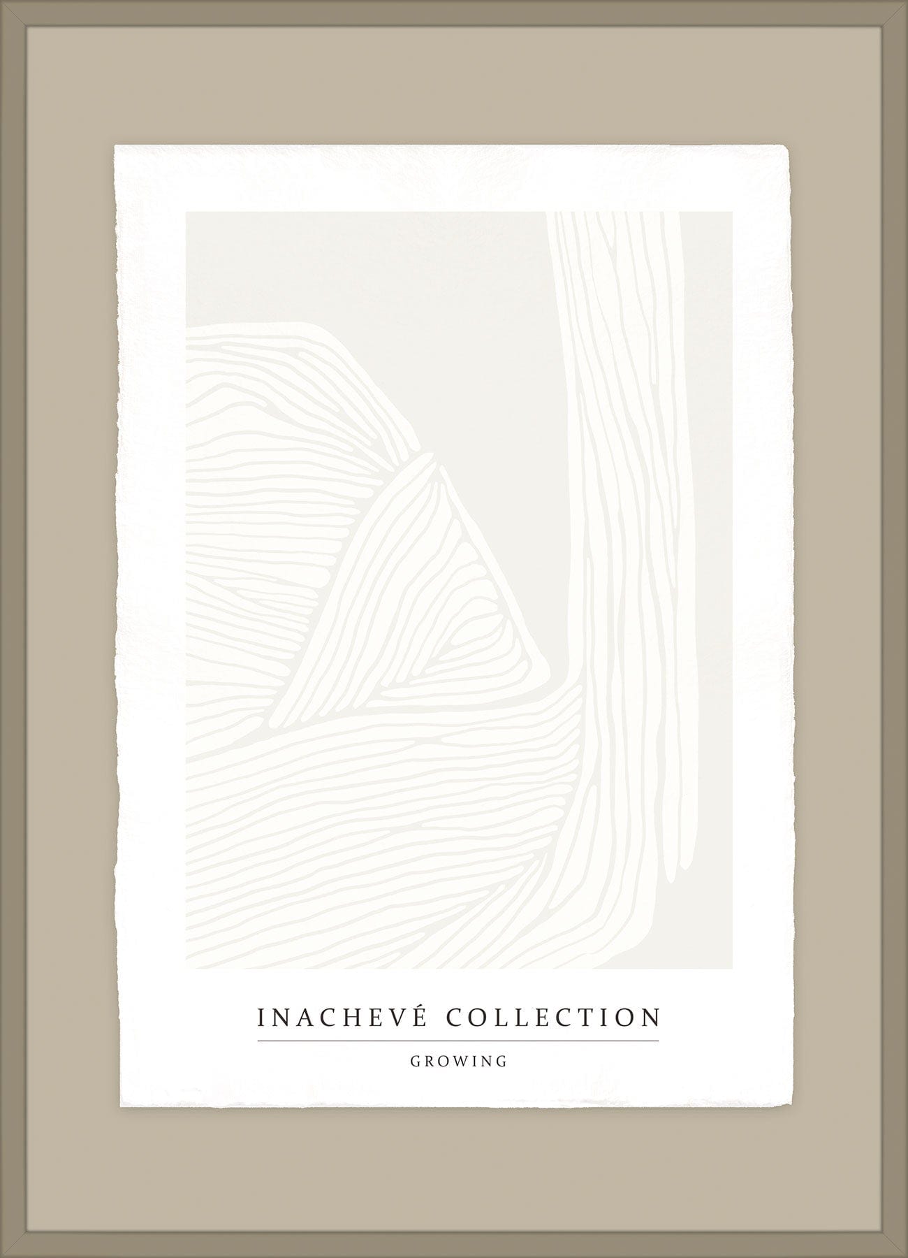 Luksus plakat med brun ramme - Growing - Artist Paper - Incado