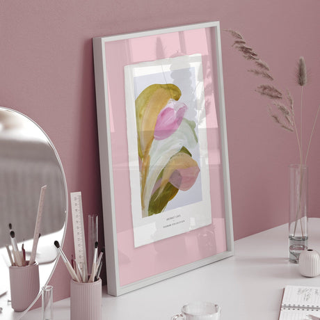 Luksus plakat med beige ramme - Abstract Leafs - Artist Paper - Incado