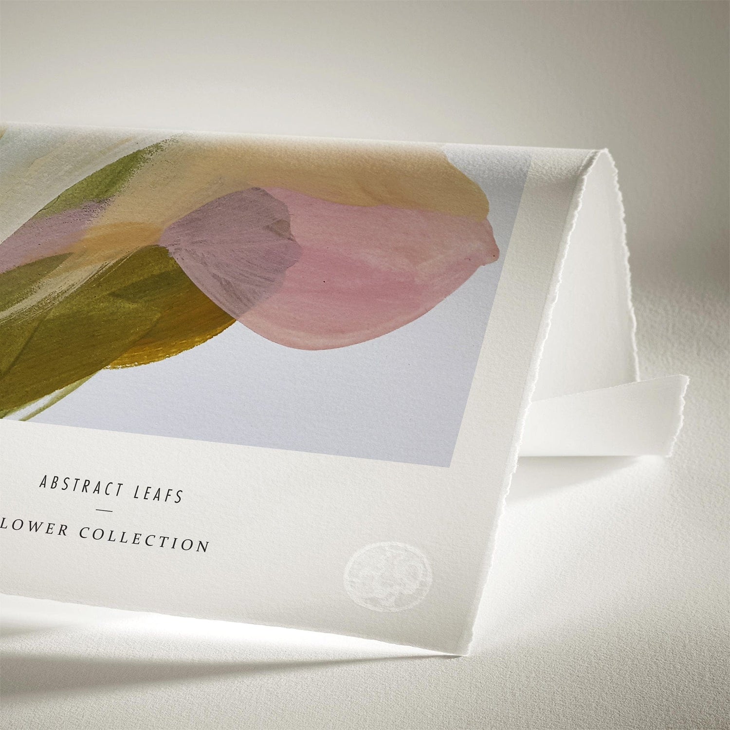 Luksus plakat med beige ramme - Abstract Leafs - Artist Paper - Incado