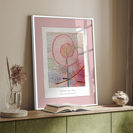 Luksus plakat med hvid ramme - Elementary Pastel - Peach - Artist Paper - Incado