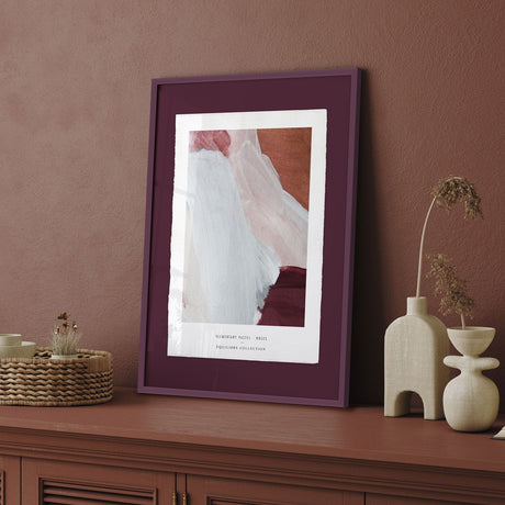 Luksus plakat med lilla ramme - Elementary Pastel - Abstract I - Artist Paper - Incado