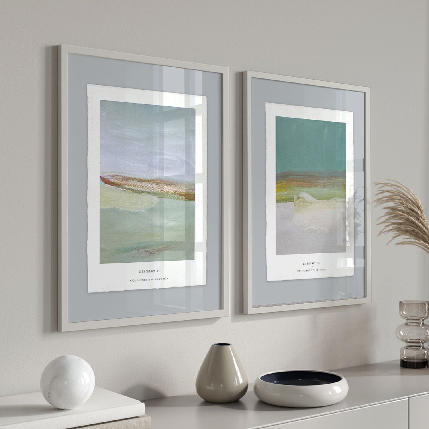 Luksus plakat med beige ramme - Elementary VII - Artist Paper - Incado