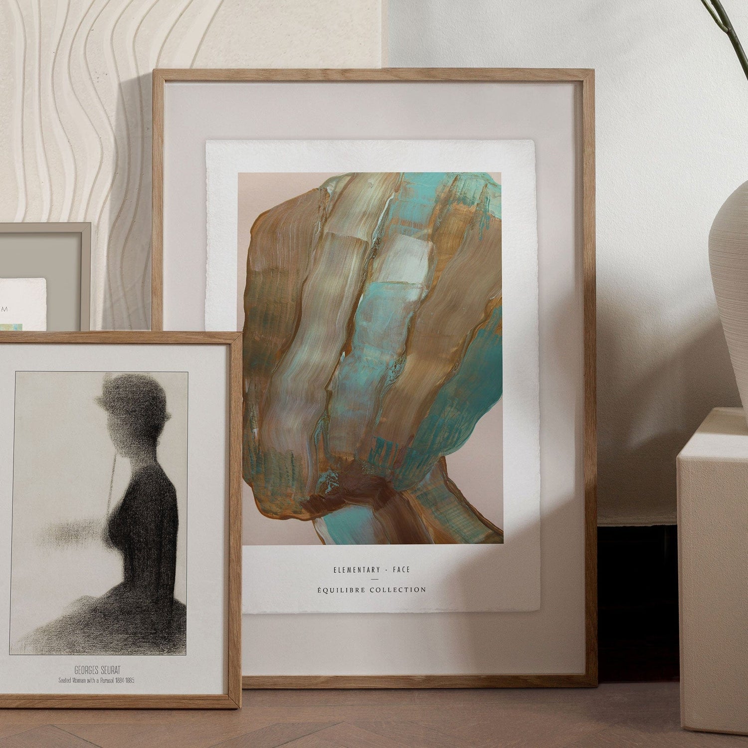 Luksus plakat med egetræsramme - Elementary - Face - Artist Paper - Incado