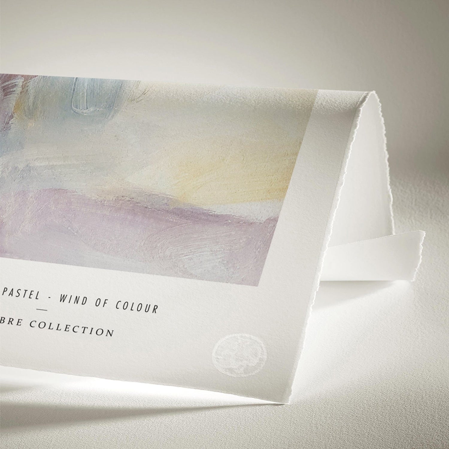 Luksus plakat med lilla ramme - Elementary Pastel - Wind of Colours I - Artist Paper - Incado