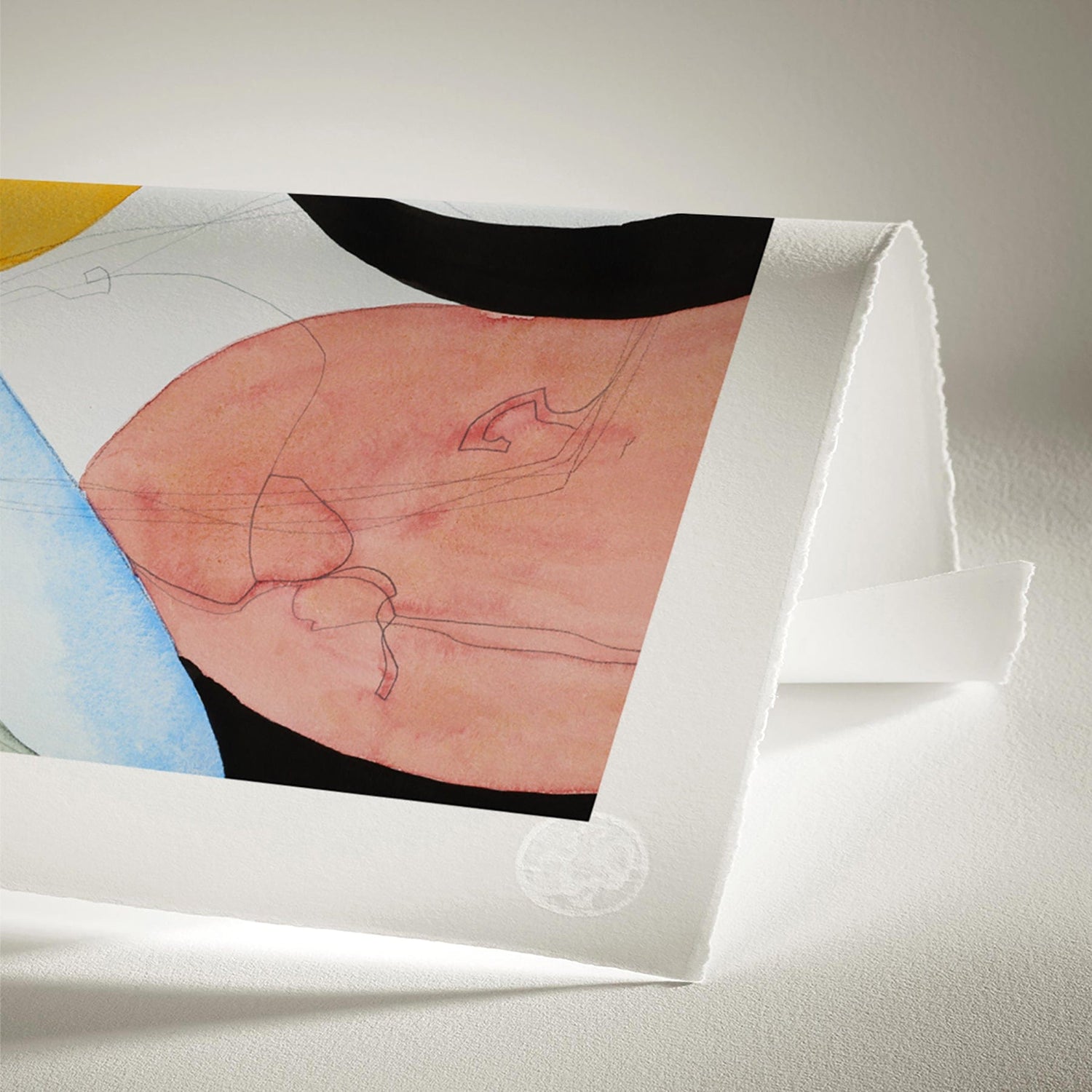 Luksus plakat med lyserød ramme - Shapes - Artist Paper - Incado