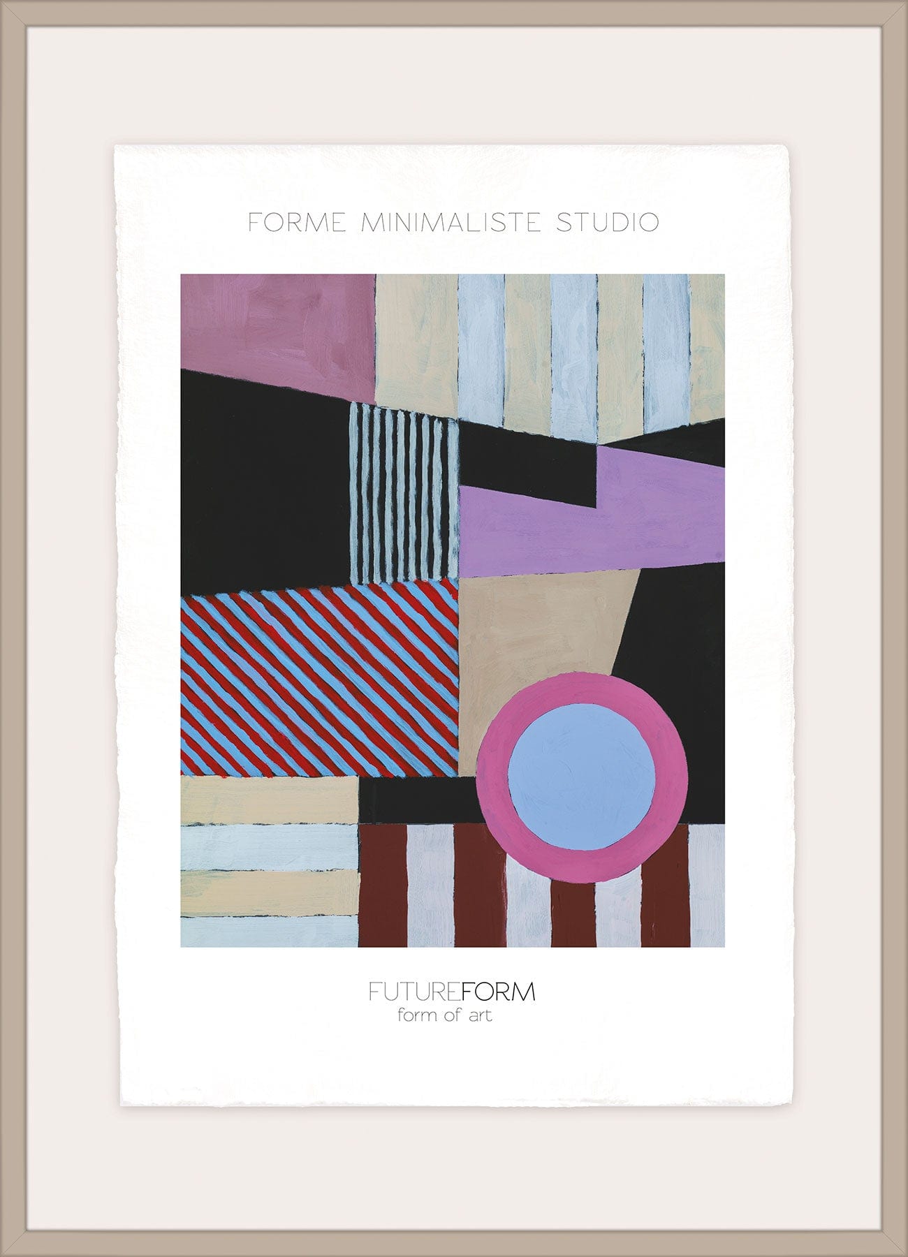 Luksus plakat med brun ramme - Form of Art II - Artist Paper - Incado