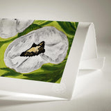 Luksus plakat med gul ramme - White Flowers - Artist Paper - Incado