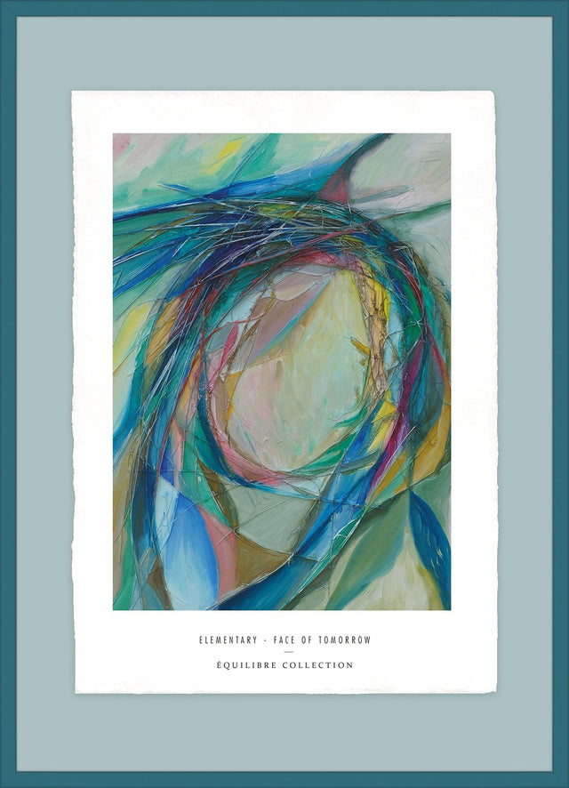 Luksus plakat med blå ramme - Elementary - Face of Tomorrow - Artist Paper - Incado