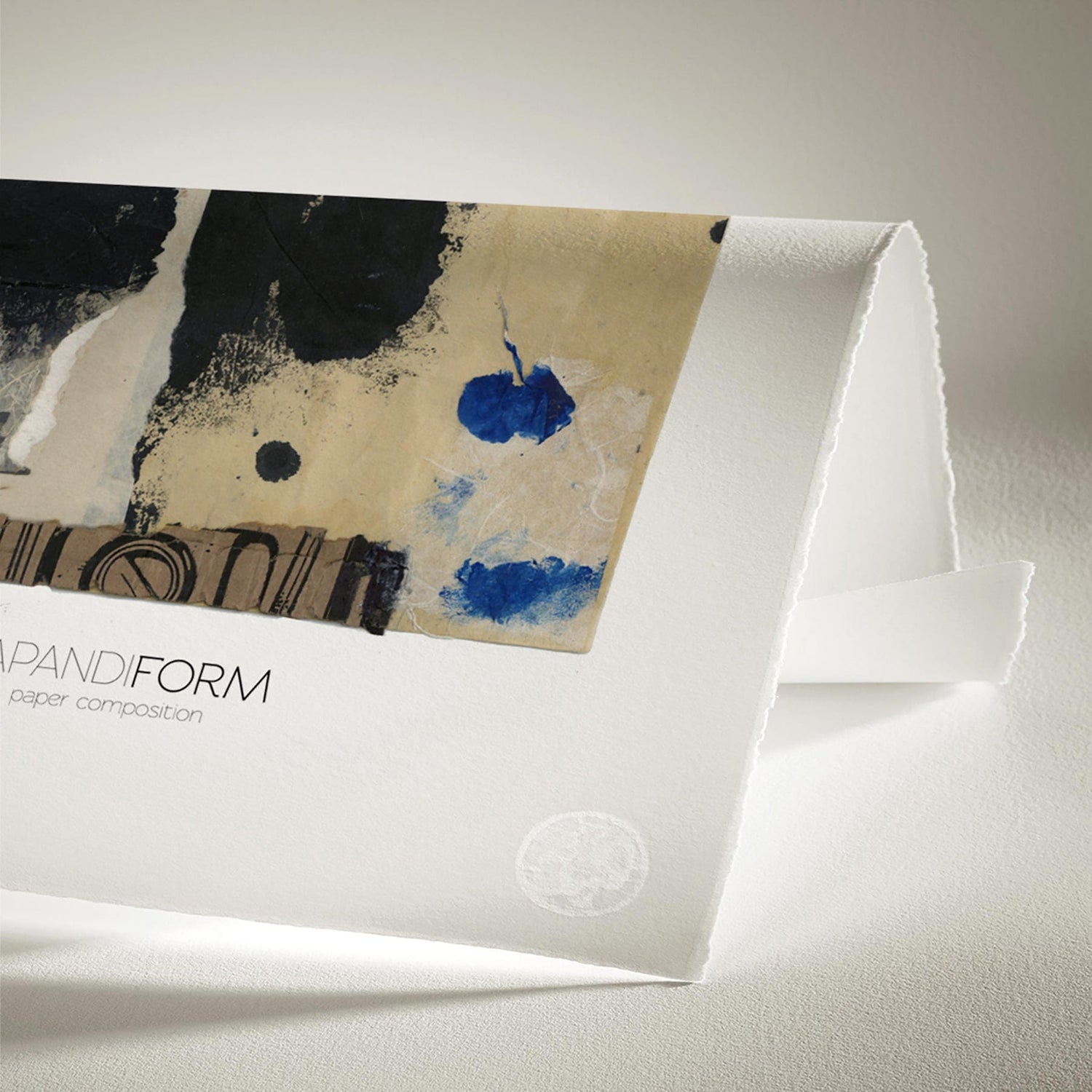 Luksus plakat med brun ramme - Paper Composition II - Artist Paper - Incado