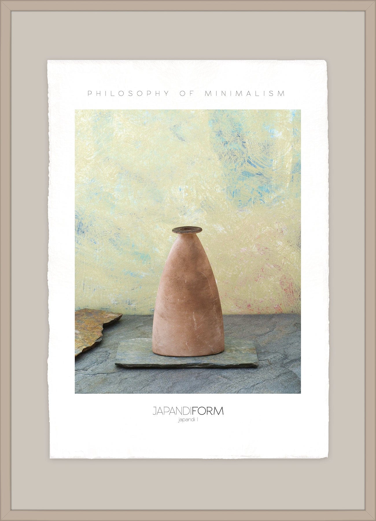 Luksus plakat med brun ramme - Japandi I - Artist Paper - Incado