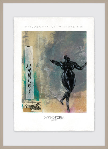 Luksus plakat med brun ramme - Japandi II - Artist Paper - Incado