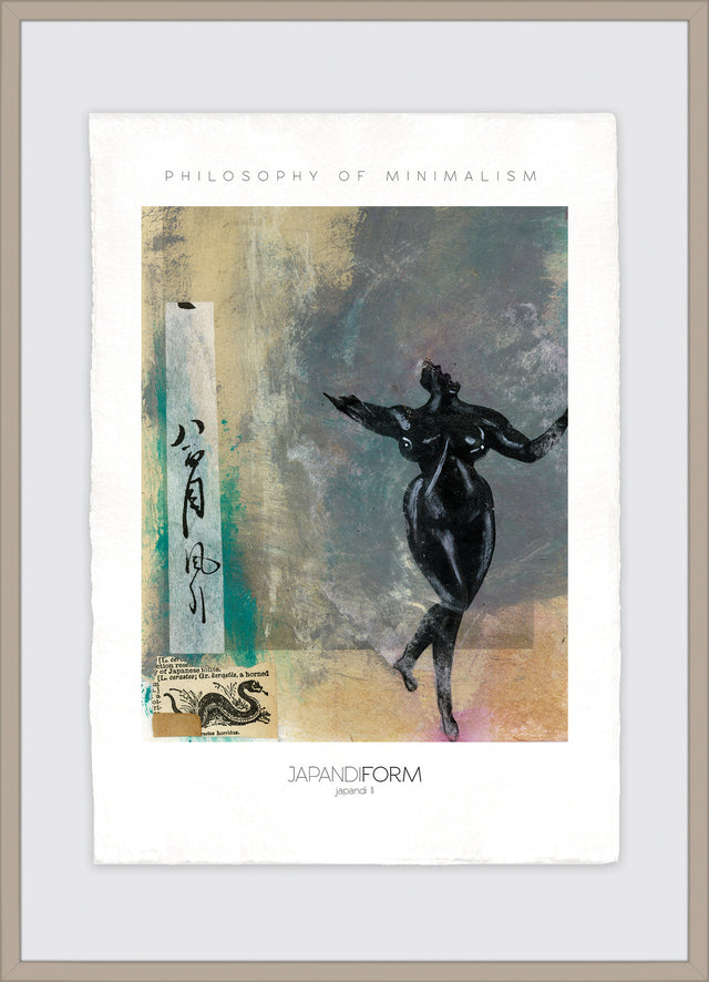 Luksus plakat med brun ramme - Japandi II - Artist Paper - Incado