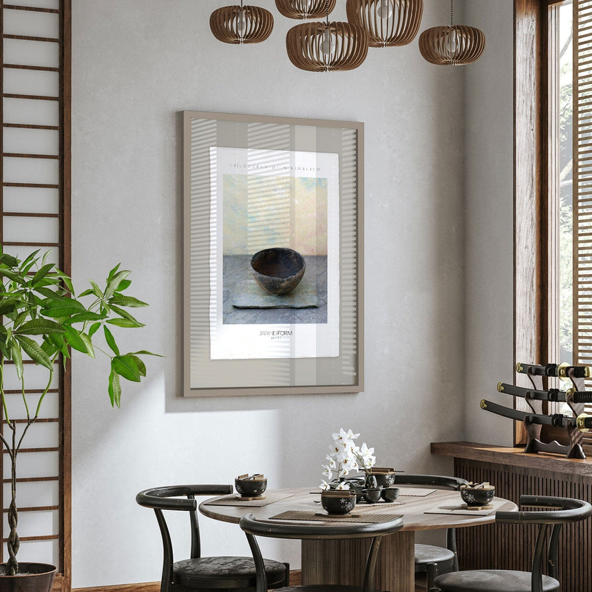 Luksus plakat med brun ramme - Japandi III - Artist Paper - Incado