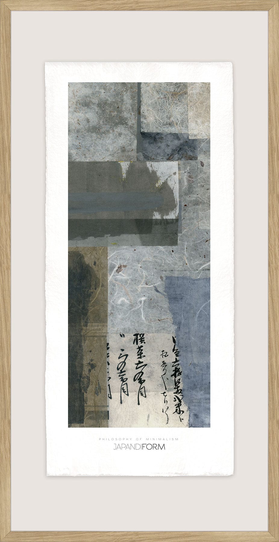 Luksus plakat med egetræsramme - Japandi V - Artist Paper - Incado