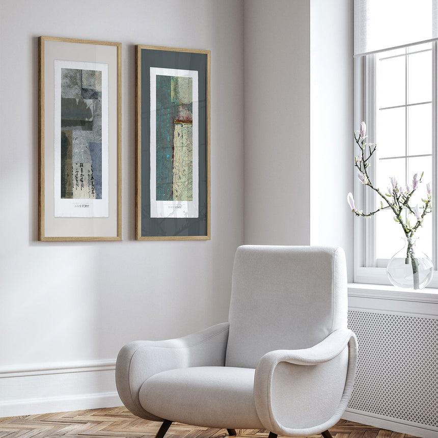 Luksus plakat med egetræsramme - Japandi V - Artist Paper - Incado