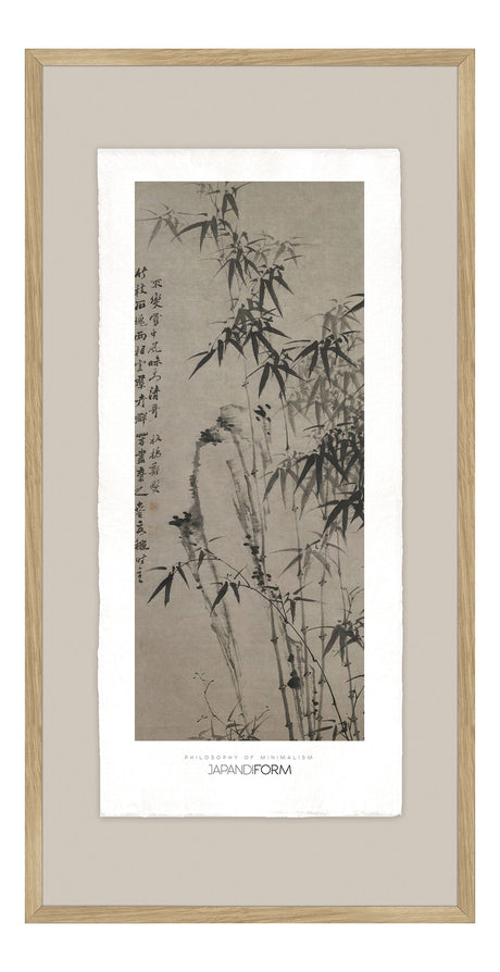 Luksus plakat med egetræsramme - Bamboo II - Artist Paper - Incado