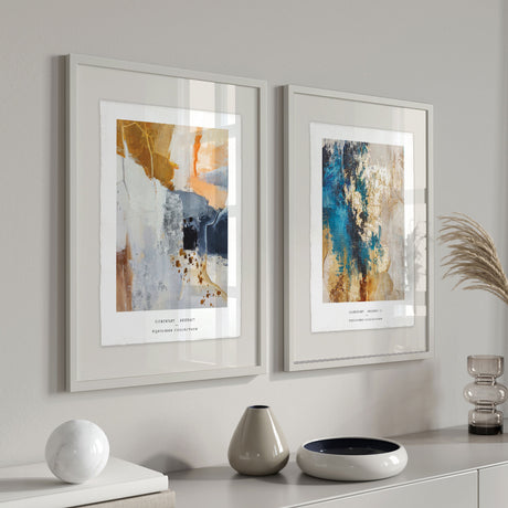 Luksus plakat med beige ramme - Abstract II - Artist Paper - Incado
