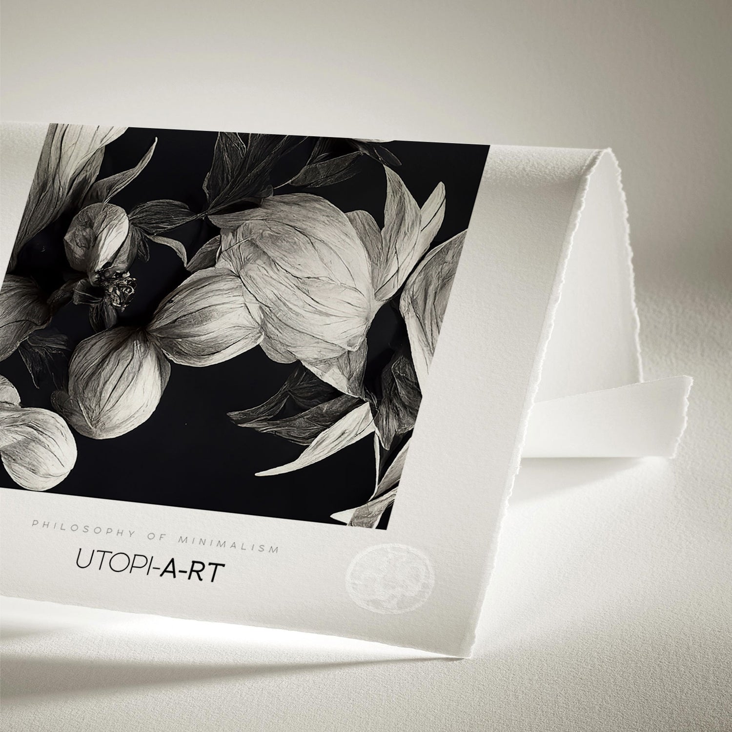 Luksus plakat med sort ramme - Floral Monochrome II - Artist Paper - Incado