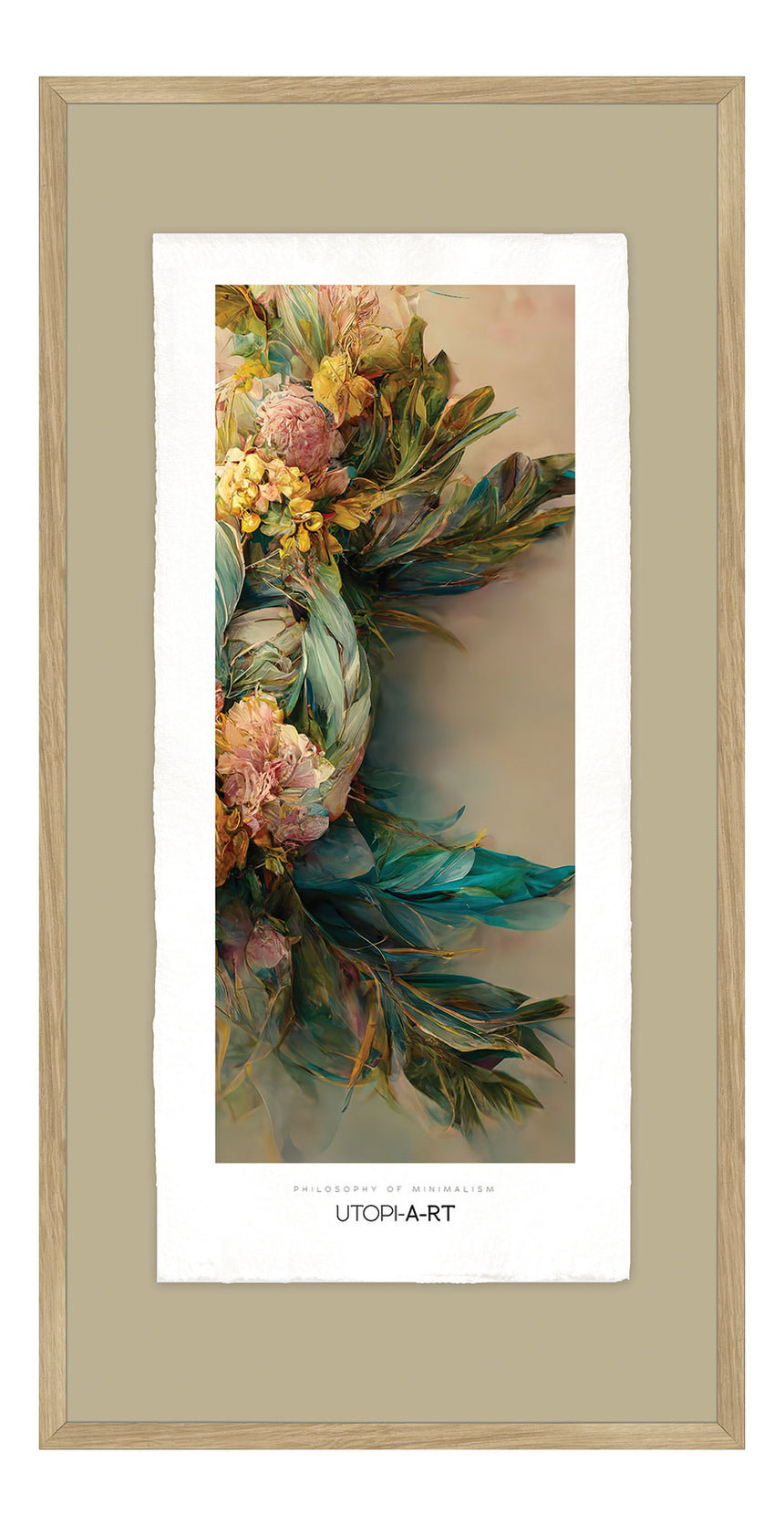 Luksus plakat med egetræsramme - Extravangance I - Artist Paper - Incado