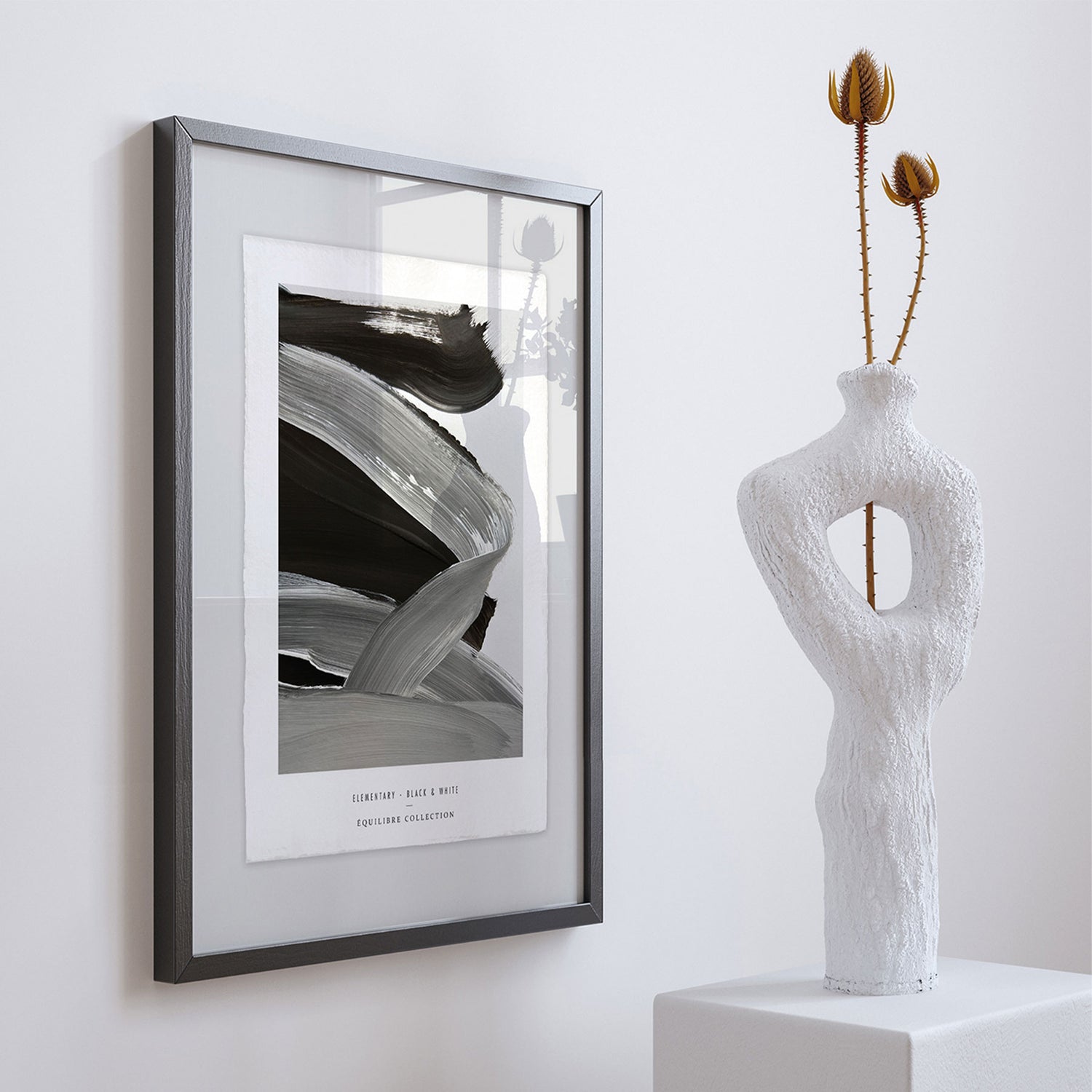 Luksus plakat med sort ramme - Black & White - Artist Paper - Incado