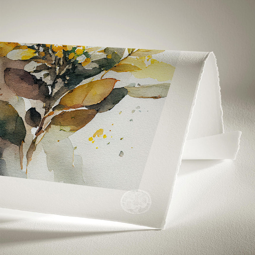 Luksus plakat med gul ramme - Yellow Bouquet - Artist Paper - Incado