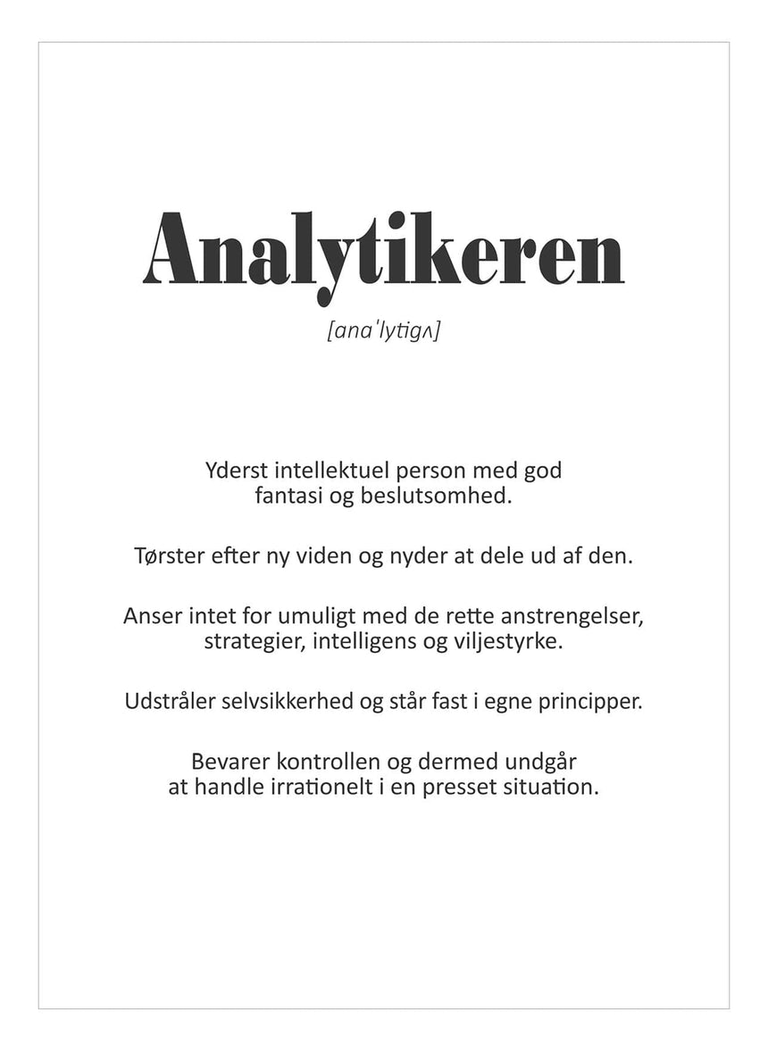 Art Card - Analytikeren - Incado