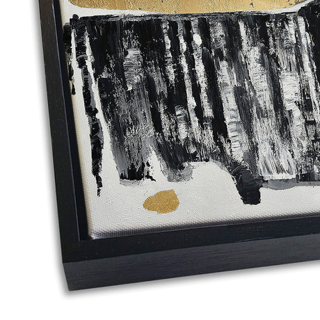 Håndlavet maleri med sort ramme - Gold Impression - Incado