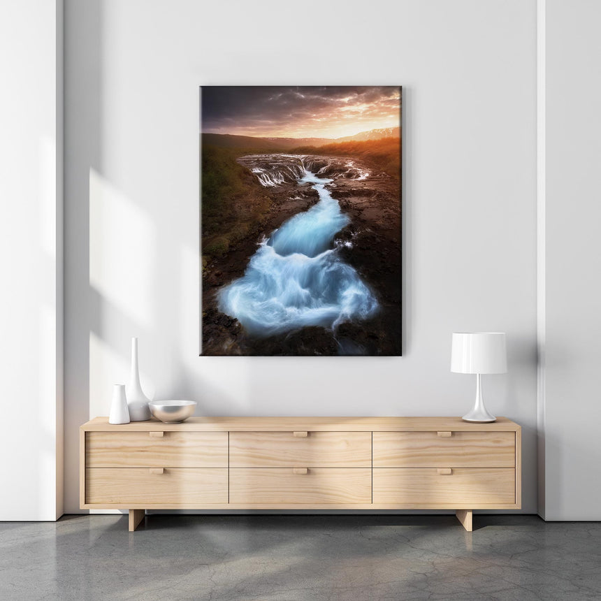 Lærredstryk - Bruarfoss - Mads Iversen - Incado
