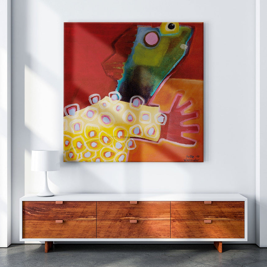 Lærredstryk - Dots fell of in wind - Susse Volander - Incado