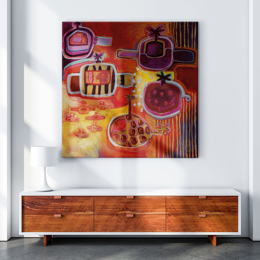 Lærredstryk - De flyver afsted - Susse Volander - Incado