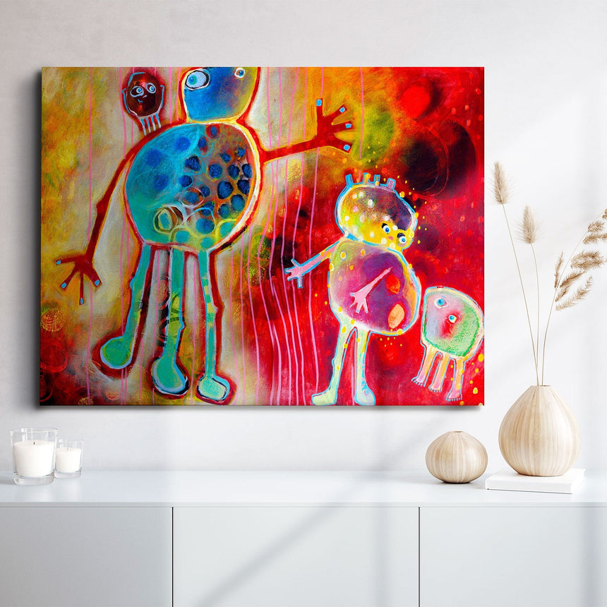 Lærredstryk - Pet With It's Pets - Susse Volander - Incado