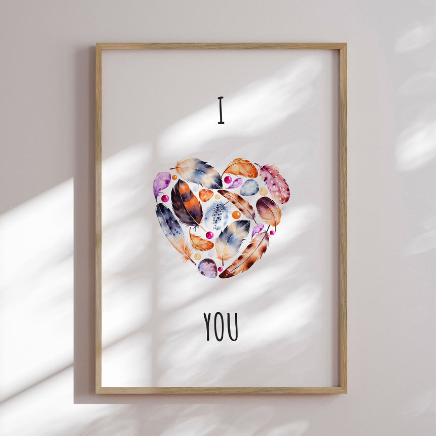 Plakat - I Heart You - Memory Art