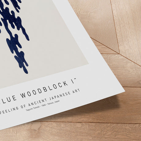 Plakat - Blue Woodblock I - Ancient Art
