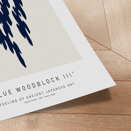 Plakat - Blue Woodblock III - Ancient Art