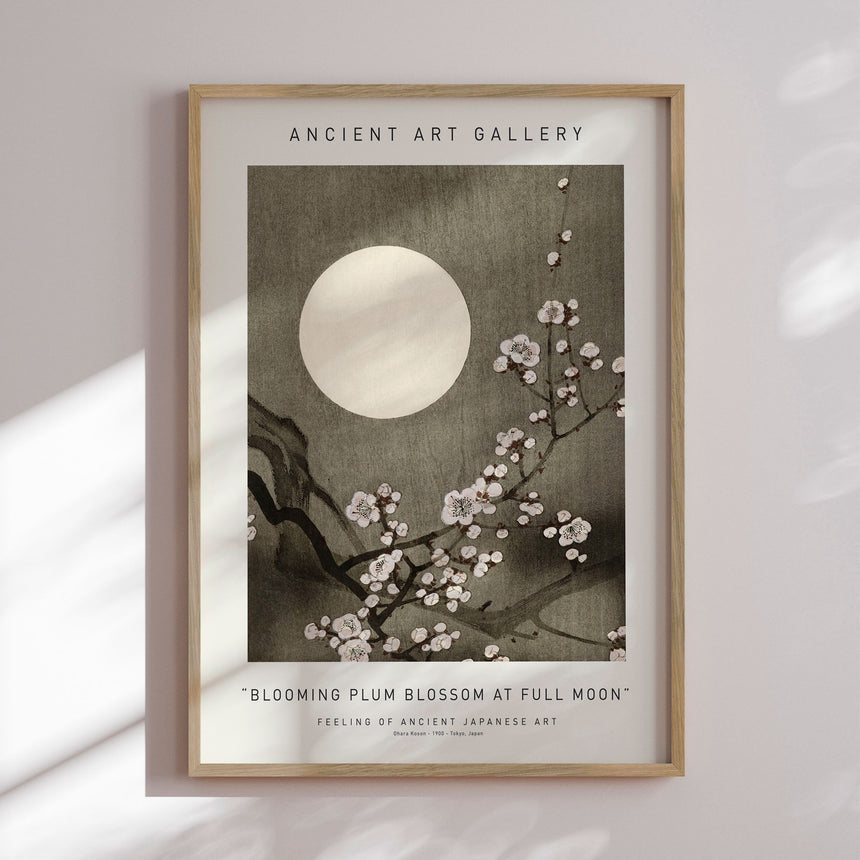 Plakat - Blooming Plum Blossom At Full Moon - Ancient Art