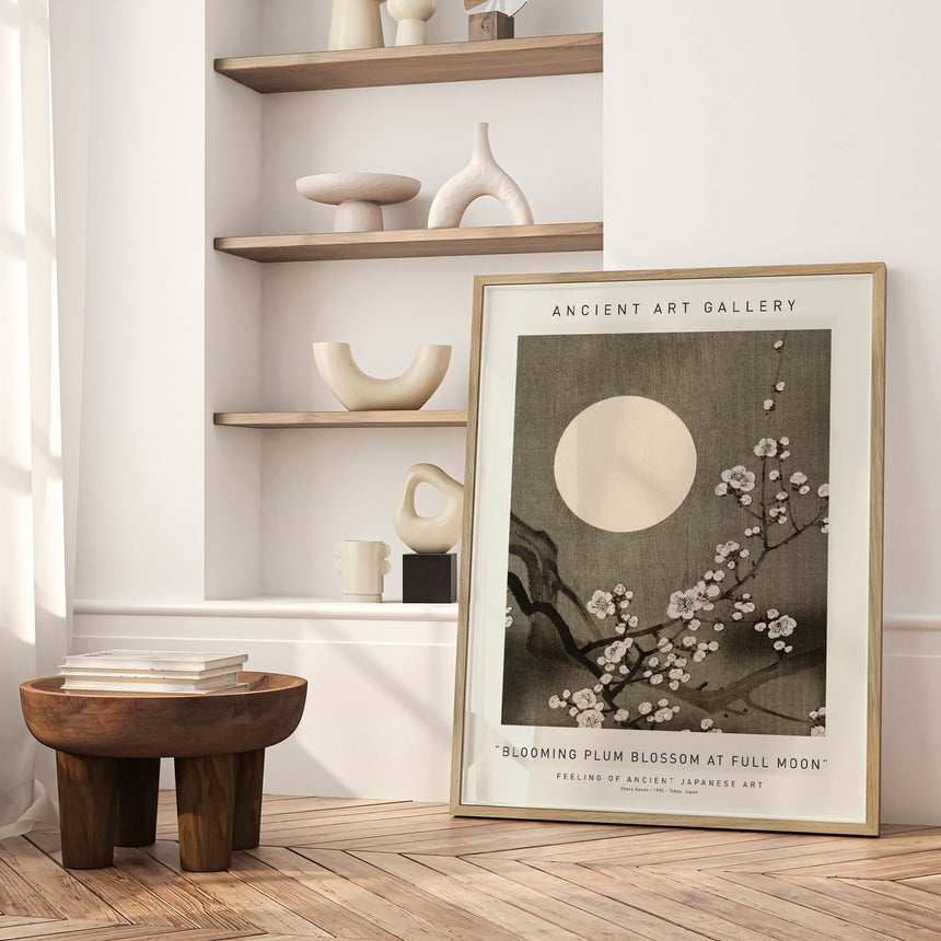 Plakat - Blooming Plum Blossom At Full Moon - Ancient Art