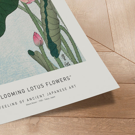Plakat - Blooming Lotus Flowers - Ancient Art
