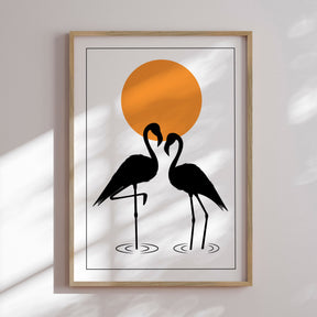 Plakat - Flamingo Sunset - Incado