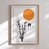 Plakat - Bird sunset - Incado