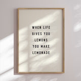 Plakat - Make Lemonade - Incado